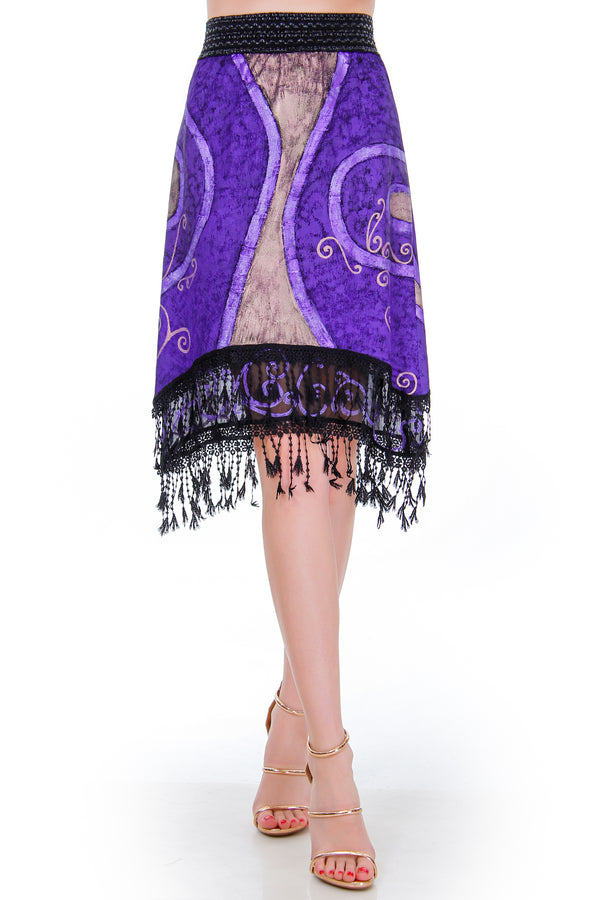 Fusta jerse pictata  Liza Panait Liza Panait Online Boutique